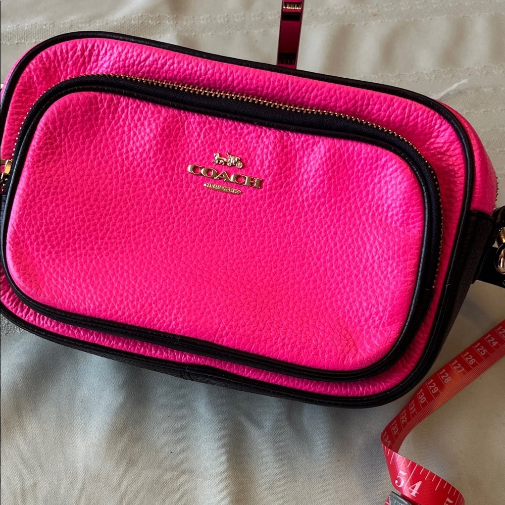 Coach Fuchsia and Black Crossbody Bag - Picture 3 of 13